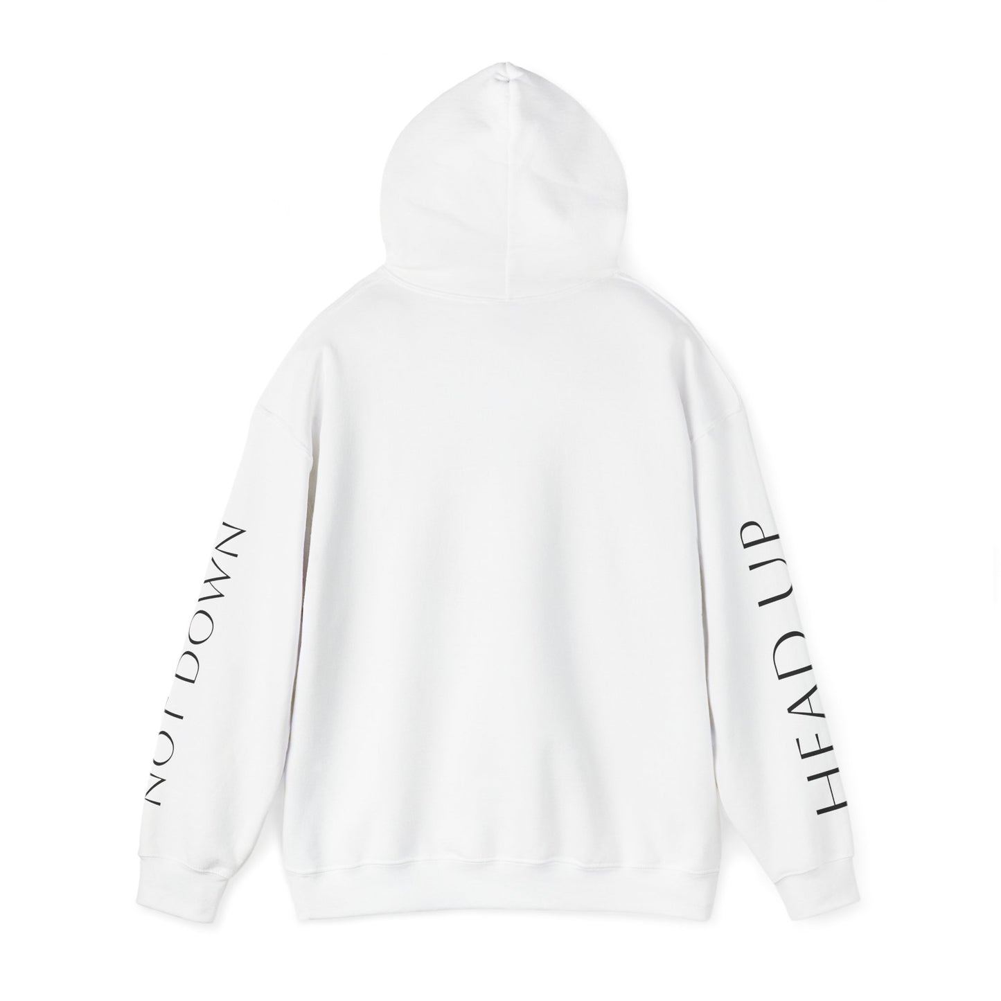 Inspirational Unisex Hooded Sweatshirt - 'Head Up, Not Down'